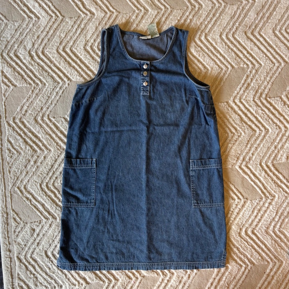 90s / 2000s Cottagecore Denim Overall Dress